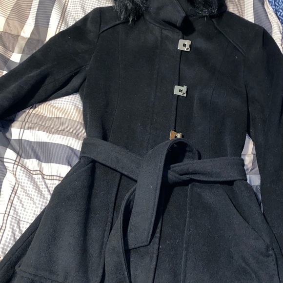 Calvin Klein for Womens Coat Jacket Wool Black Size 10 - Picture 6 of 8